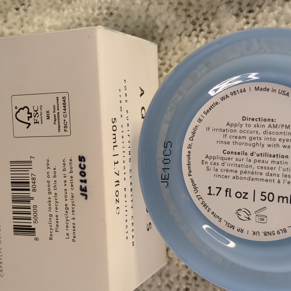 HERBIVORE Botanicals AQUARIUS Pore Purifying Clarity Cream, 50ml/1.7fl oz - Picture 3 of 12